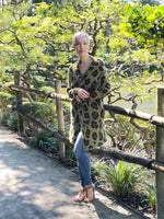 Nightingale Cardigan in Olive Mix Animal Print