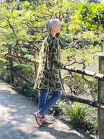 Nightingale Cardigan in Olive Mix Animal Print